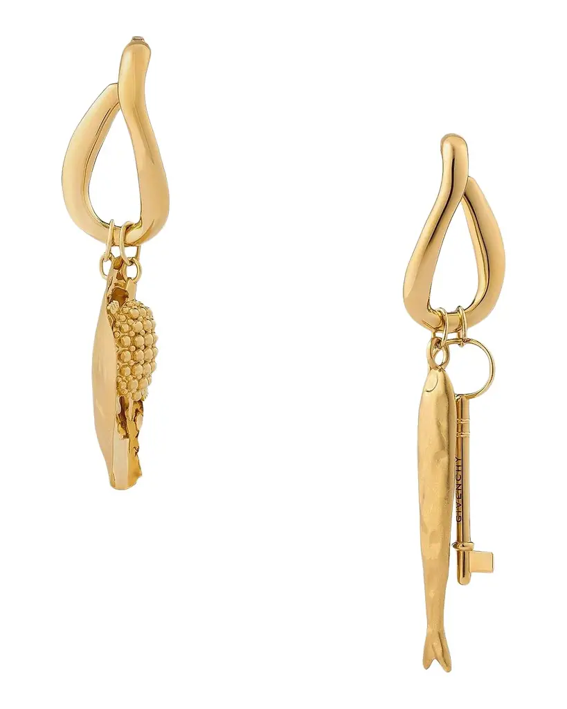 Givenchy Lucky Charms Asymmetric Dangle Earrings