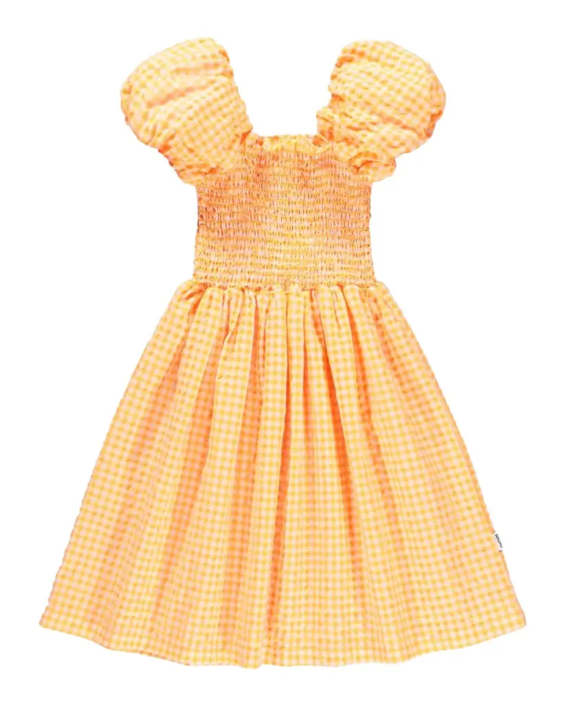 Molo Girl 's Cherisla Puff-Sleeve Organic Cotton Dress