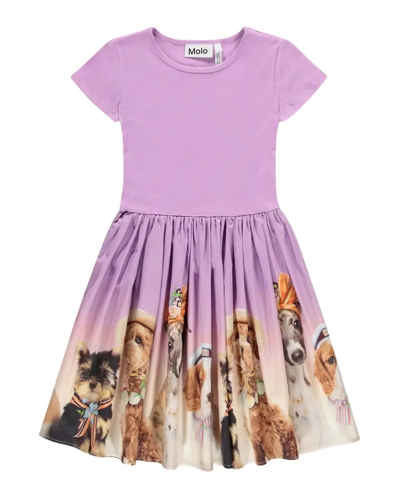 Molo Girl 's Cissa Short-Sleeved Organic Cotton Dress