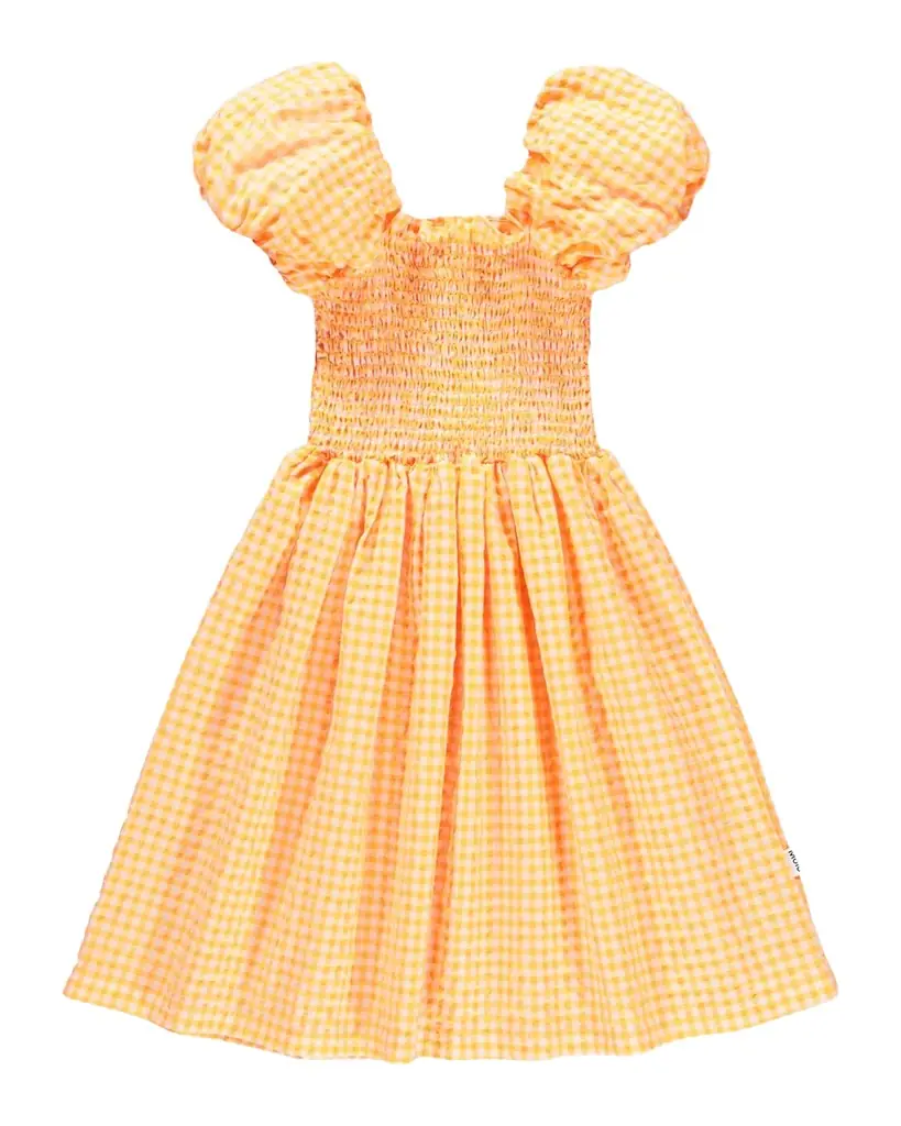 Molo Girl 's Cherisla Smocked Check Dress