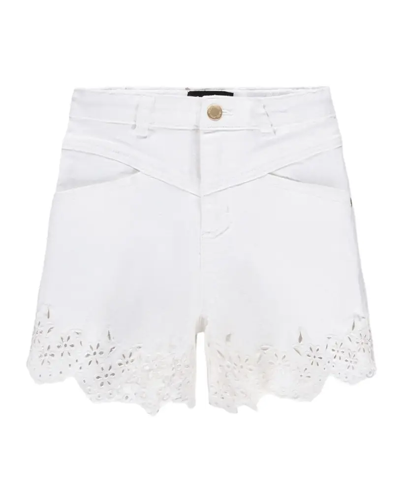 Molo Girl 's Adalyn Scalloped Broderie Shorts