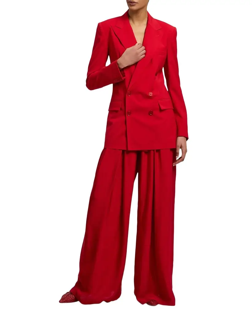 Ralph Lauren Collection Vannesa Satin Wide-Leg Pants