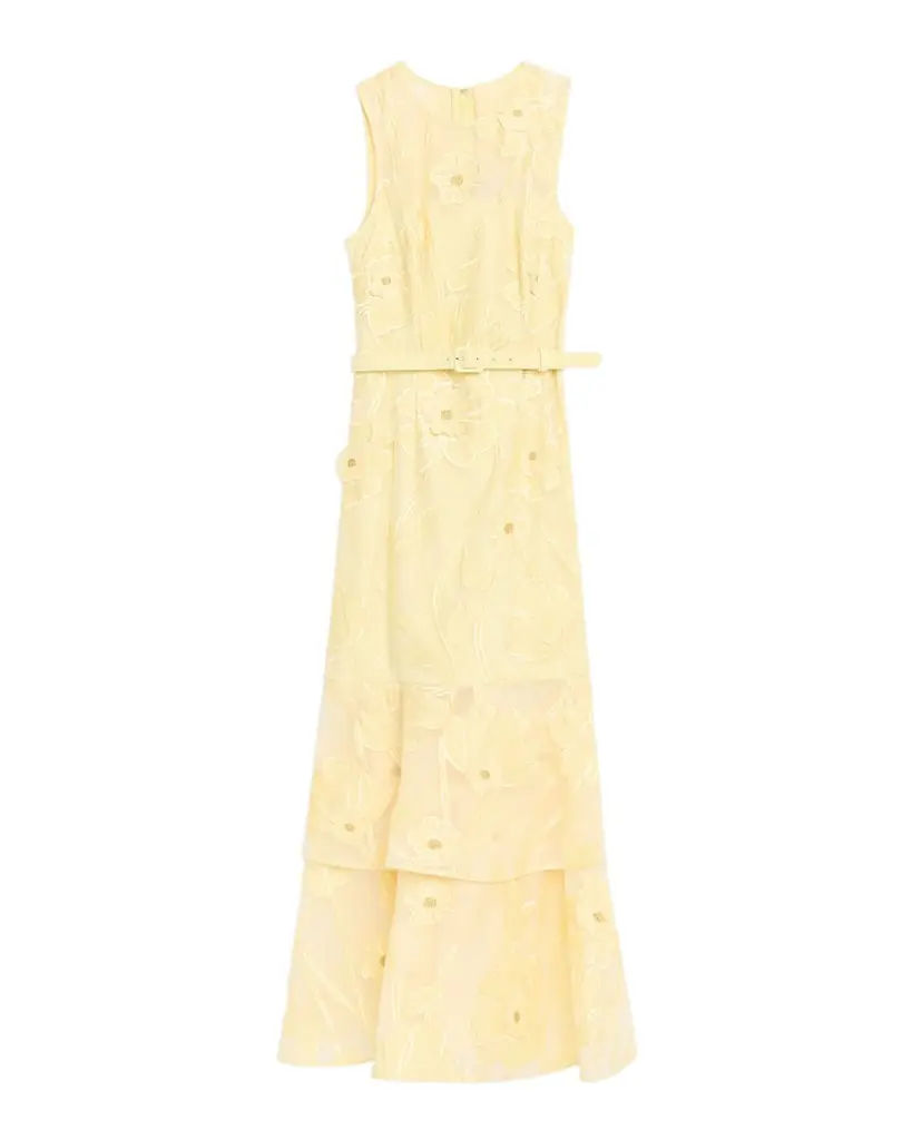 Milly Anna Grand Fleur Floral-Embroidered Maxi Dress