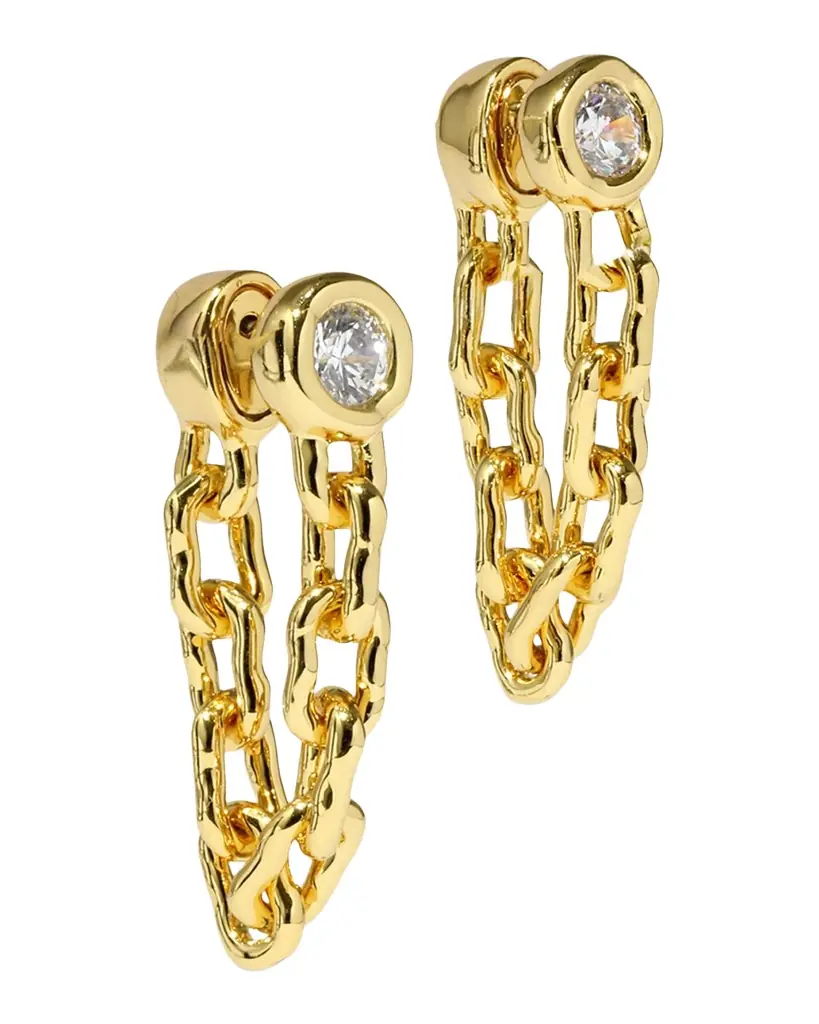 Alexis Bittar Asterales Chain Linked Front-Back Earrings
