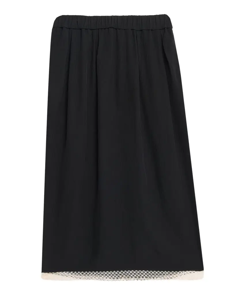 MARIA MCMANUS Lace-Trim Midi Tulip Skirt