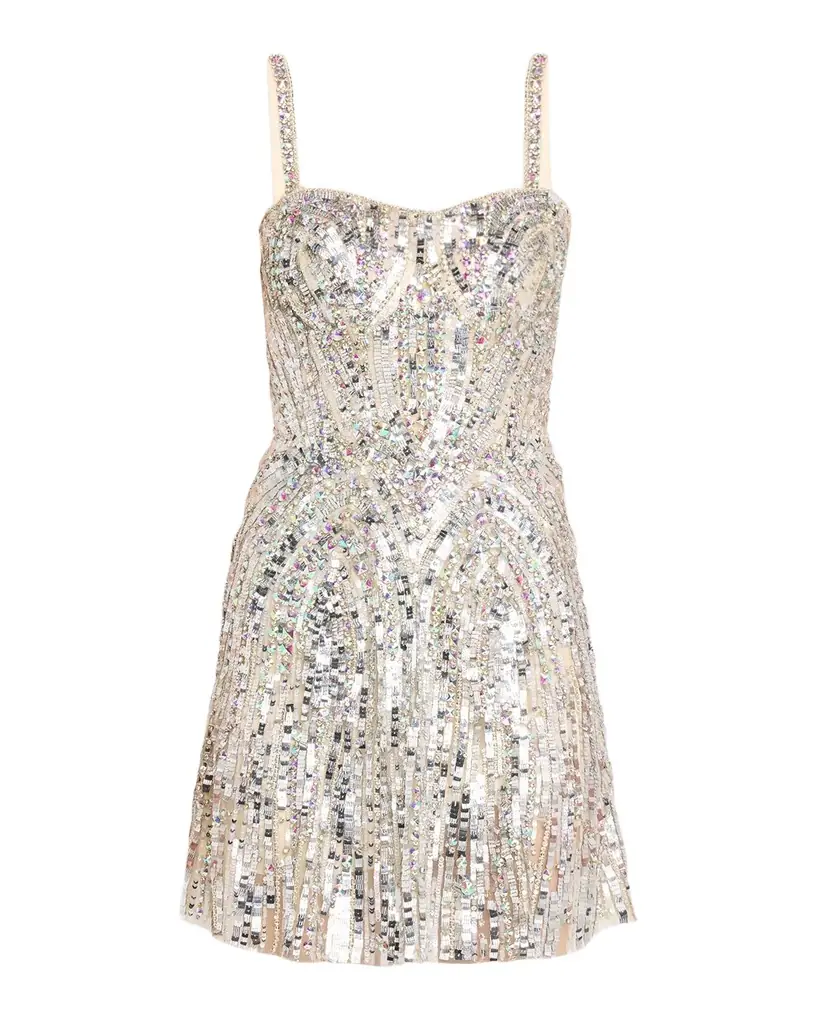 Jenny Packham Rebecca Embellished Sleeveless Mini Dress