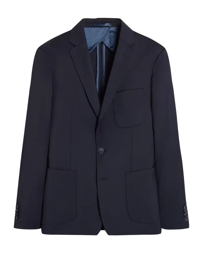 Bugatchi Men 's Solid Wool Two-Button Blazer