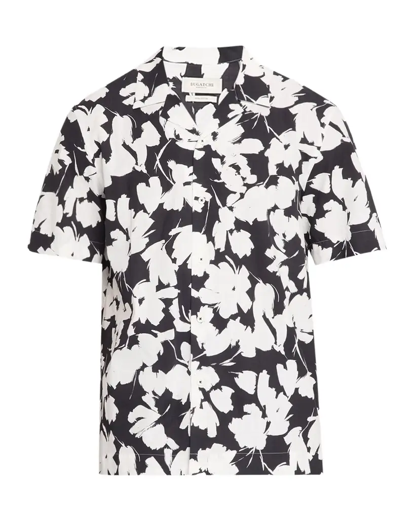 Bugatchi Men 's Jackson Floral-Print Camp Shirt