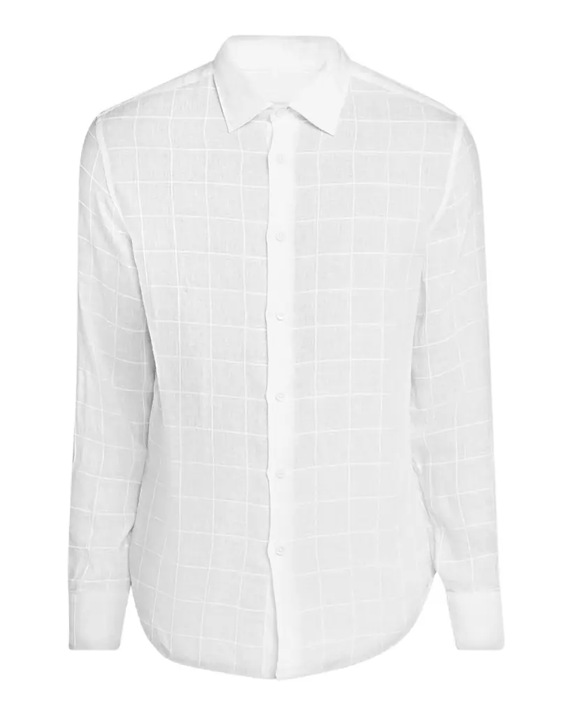 Bugatchi Men 's Julian Tonal Windowpane-Print Sport Shirt