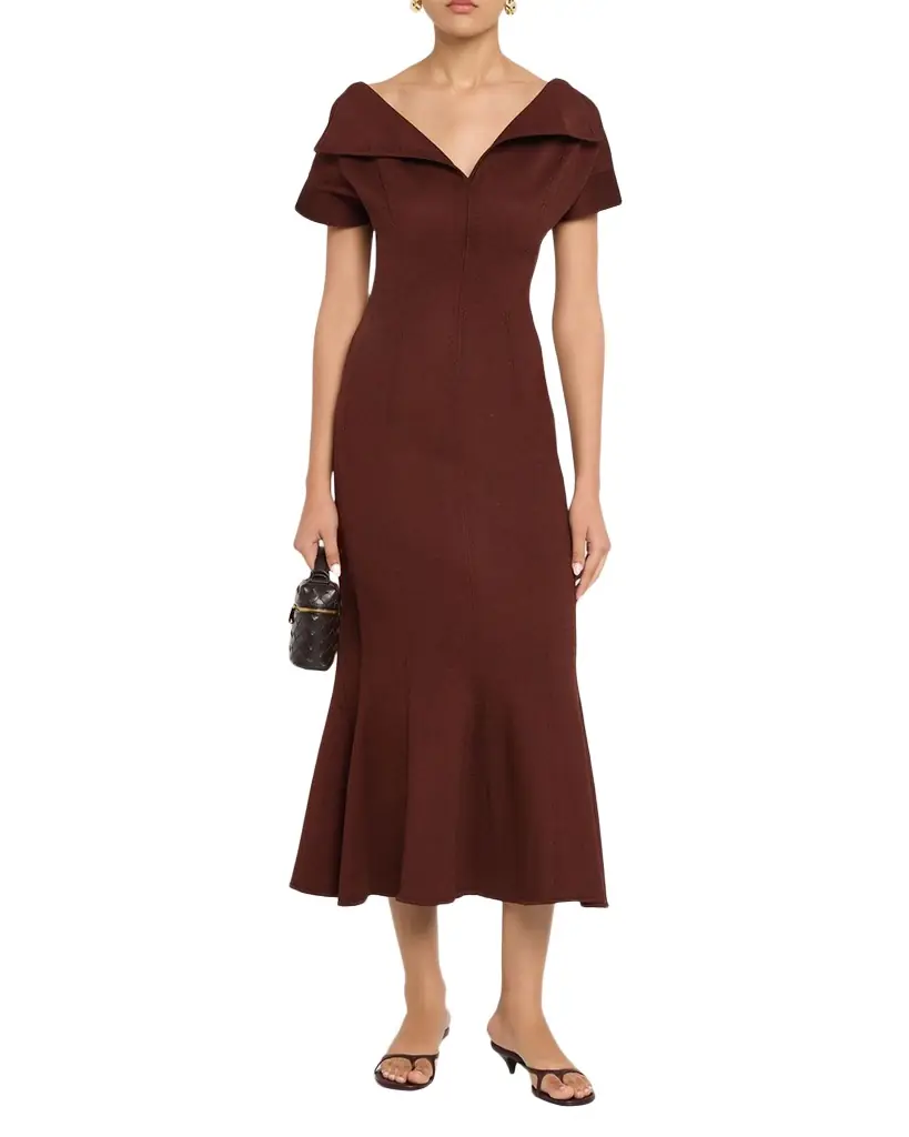 FForme Zaria Sculpted Knit Maxi Dress