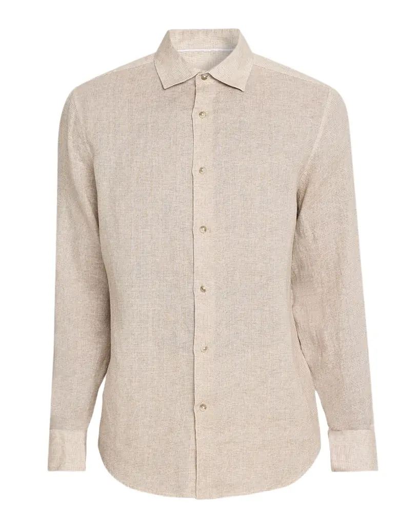 Bugatchi Men 's Axel Linen Button-Down Shirt