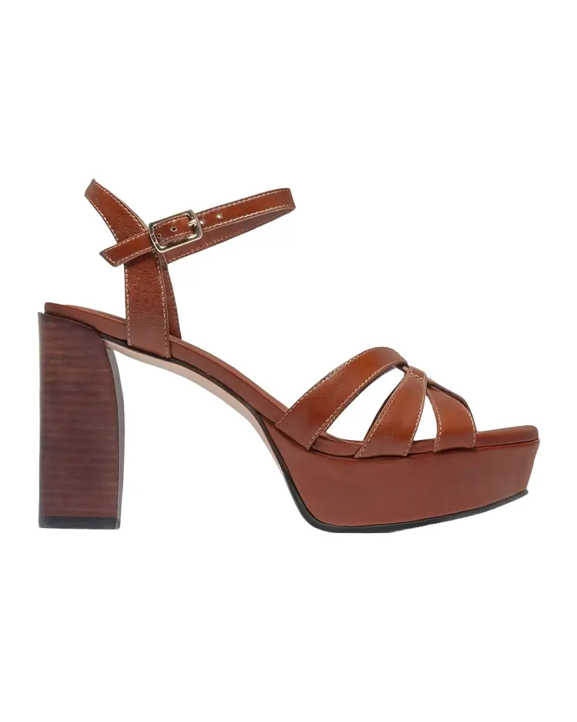Bernardo 95mm Vittoria Leather Platform Sandals