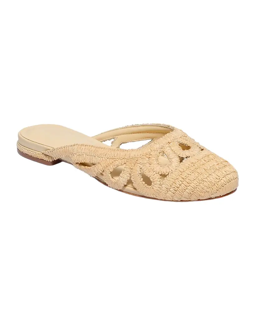 Bernardo Raffia Slipper Mules