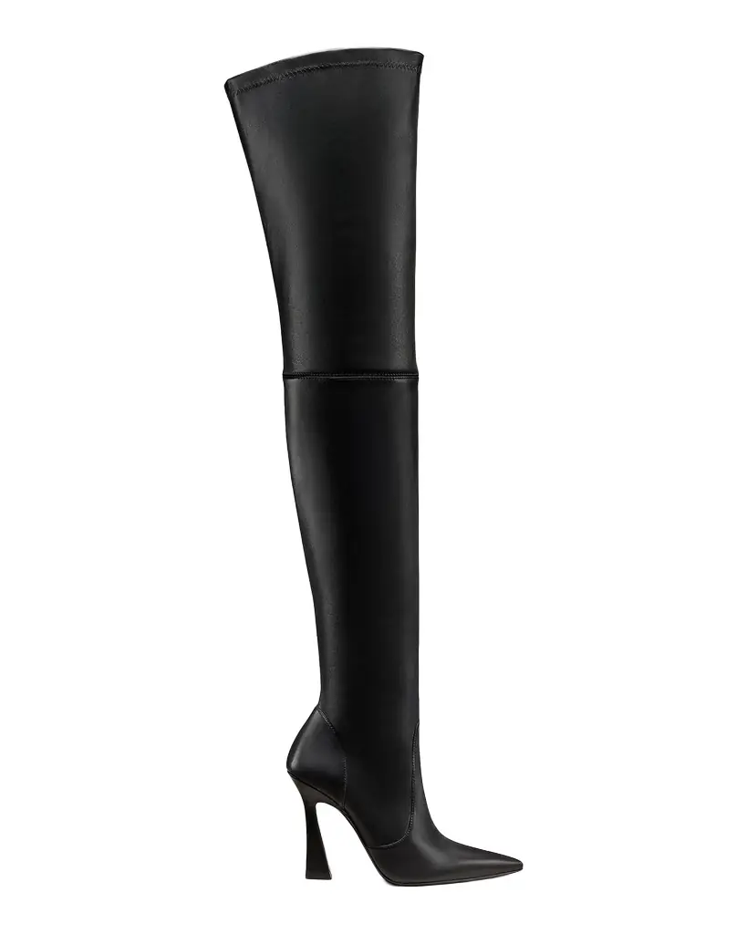 Stuart Weitzman 100mm Ultravinnie Stretch Leather Over-The-Knee Boots