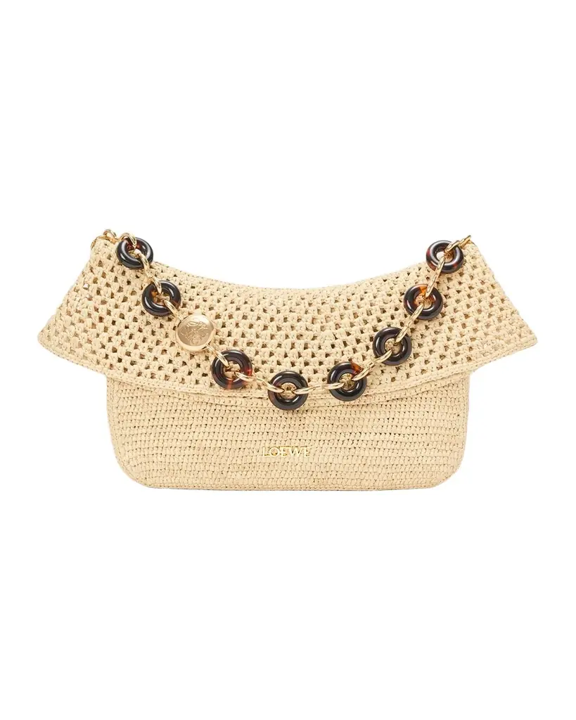 Loewe x Paula 's Ibiza Ola Medium Bag in Raffia