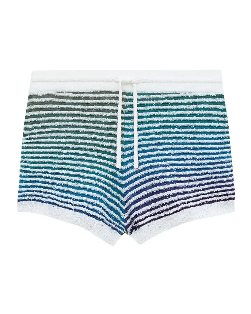 Loewe x Paula 's Ibiza Stretch Cotton Striped Knit Shorts