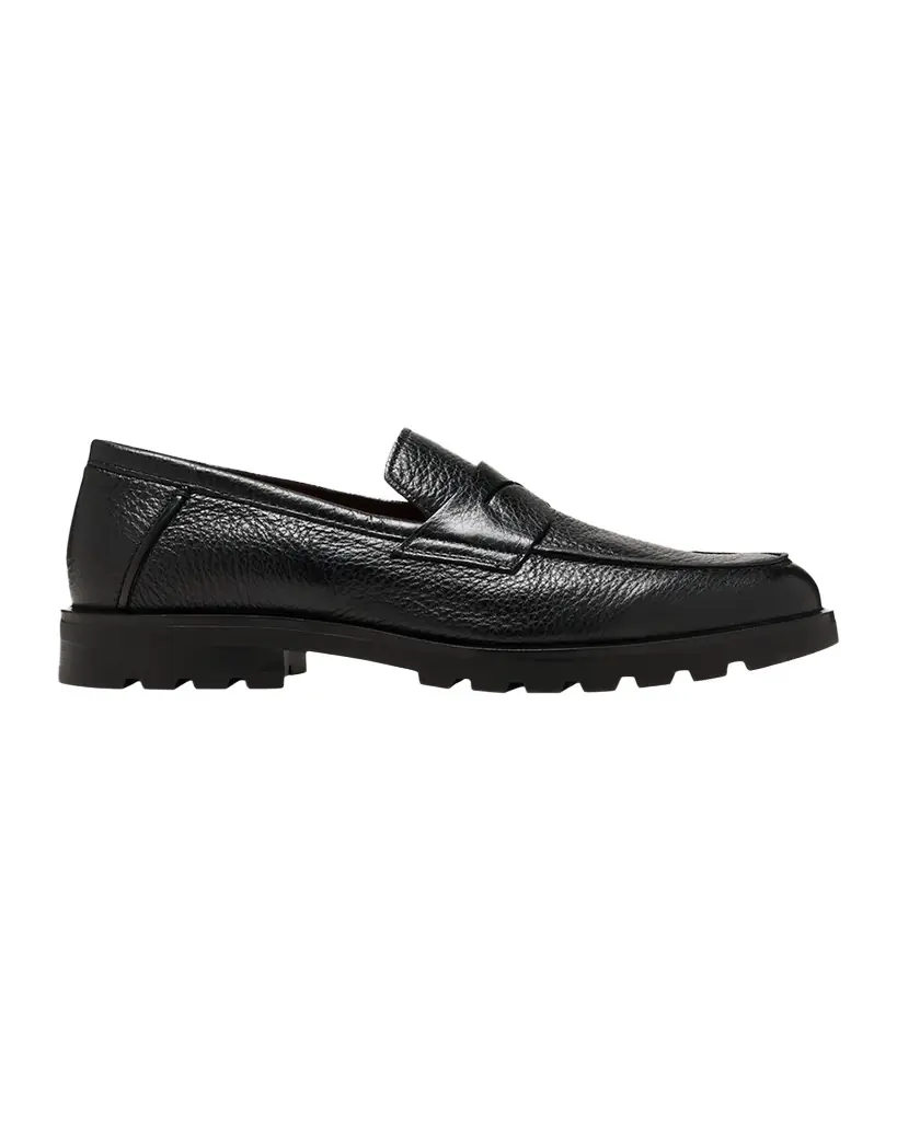 Santoni Men 's Rock Deerskin Lug-Sole Penny Loafers