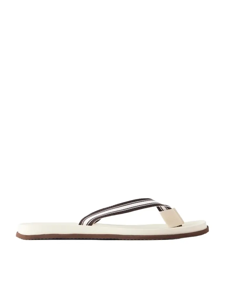 Striped Grosgrain Flip Flops - Men