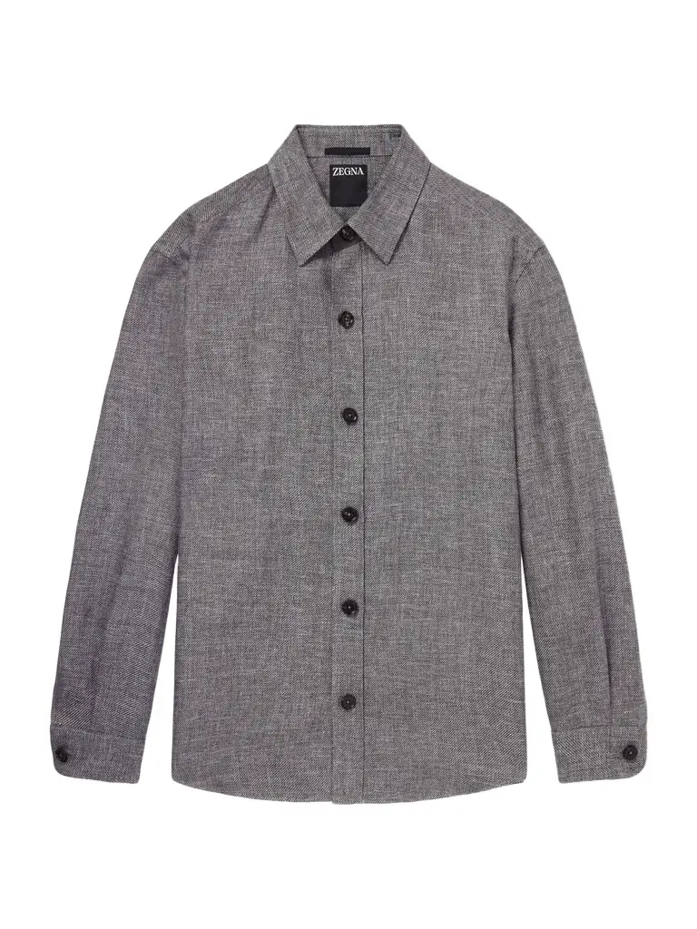 Zegna Cashmere, Linen and Silk-Blend Overshirt - Men