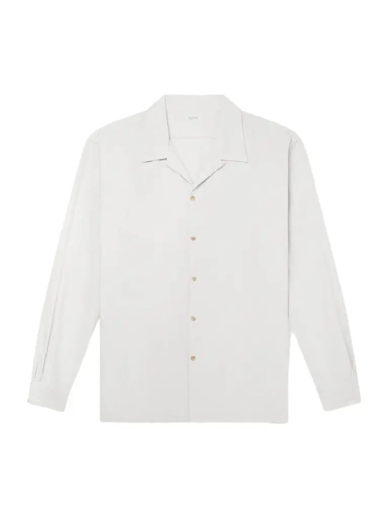 A.PRESSE Camp-Collar Silk Shirt - Men