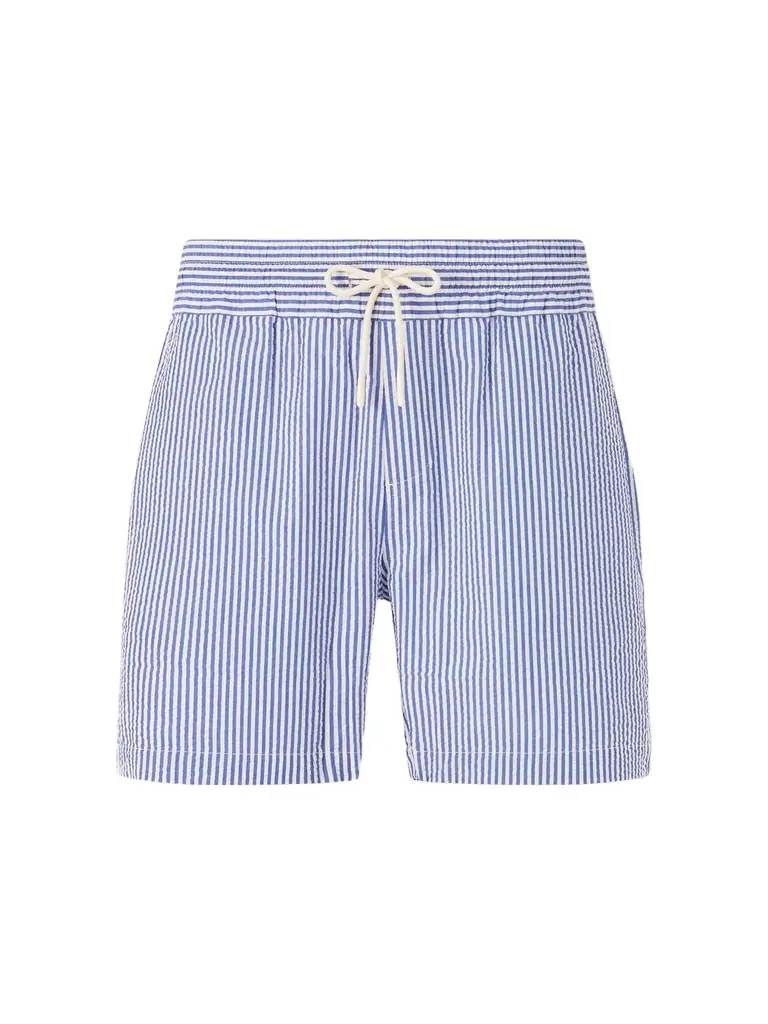 Portuguese Flannel Atlantico Straight-Leg Striped Cotton-Seersucker Shorts - Men