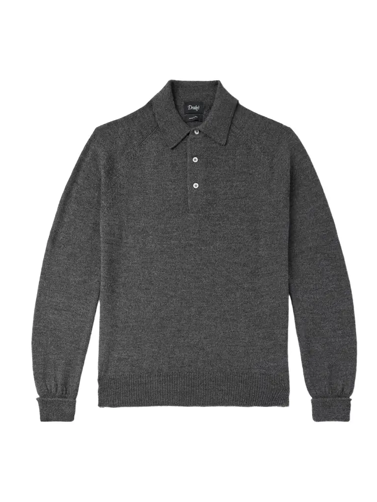 Drake's Wool Polo Shirt - Men