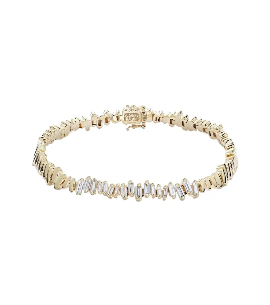 Suzanne Kalan 18kt gold bracelet with diamonds
