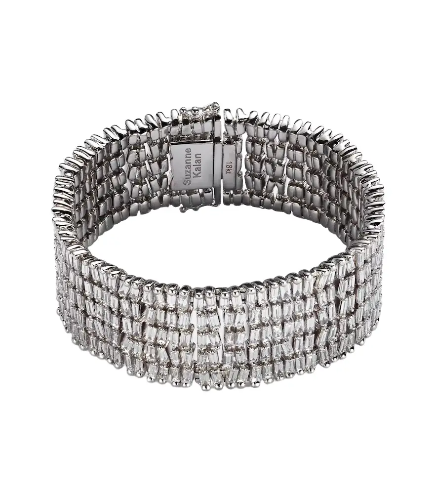 Suzanne Kalan Classic 18kt white gold tennis bracelet with diamonds