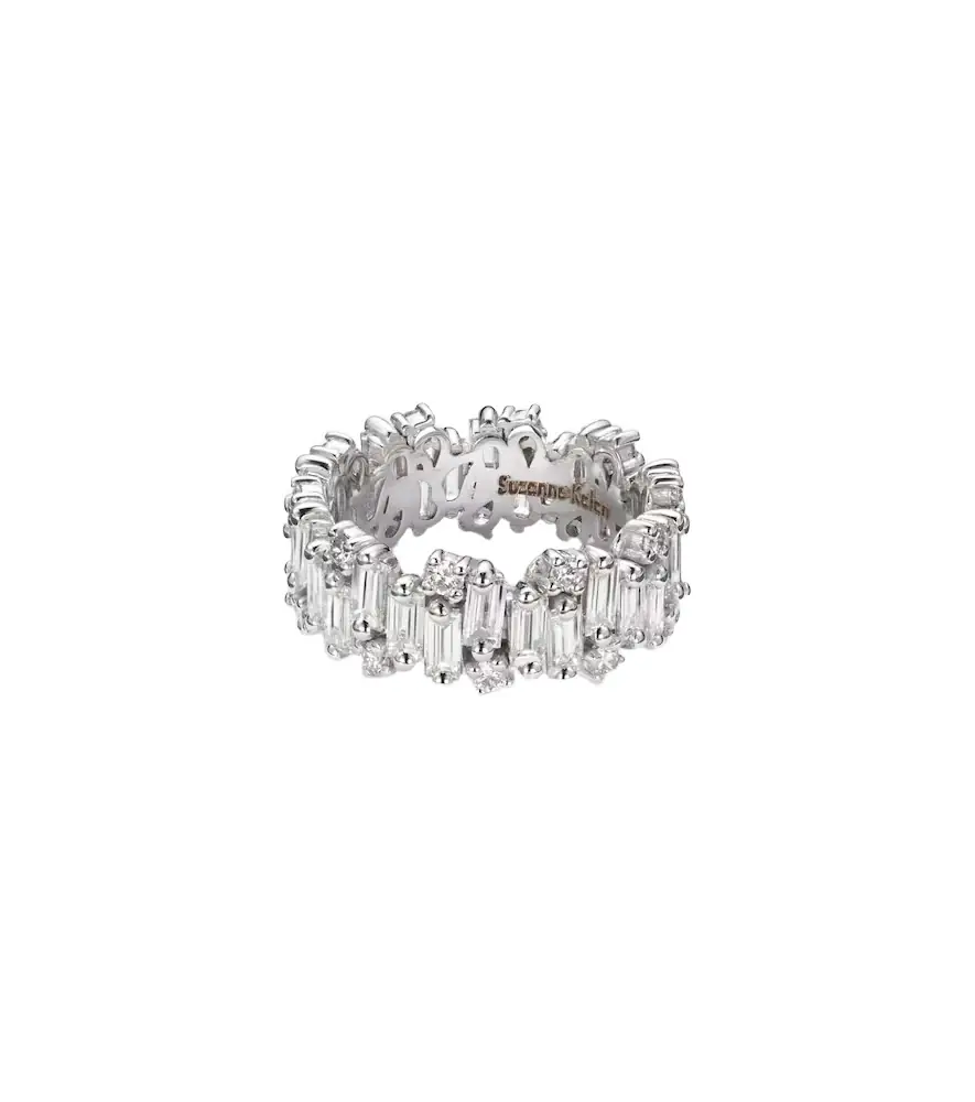 Suzanne Kalan Shimmer Audrey 18kt white gold ring with diamonds
