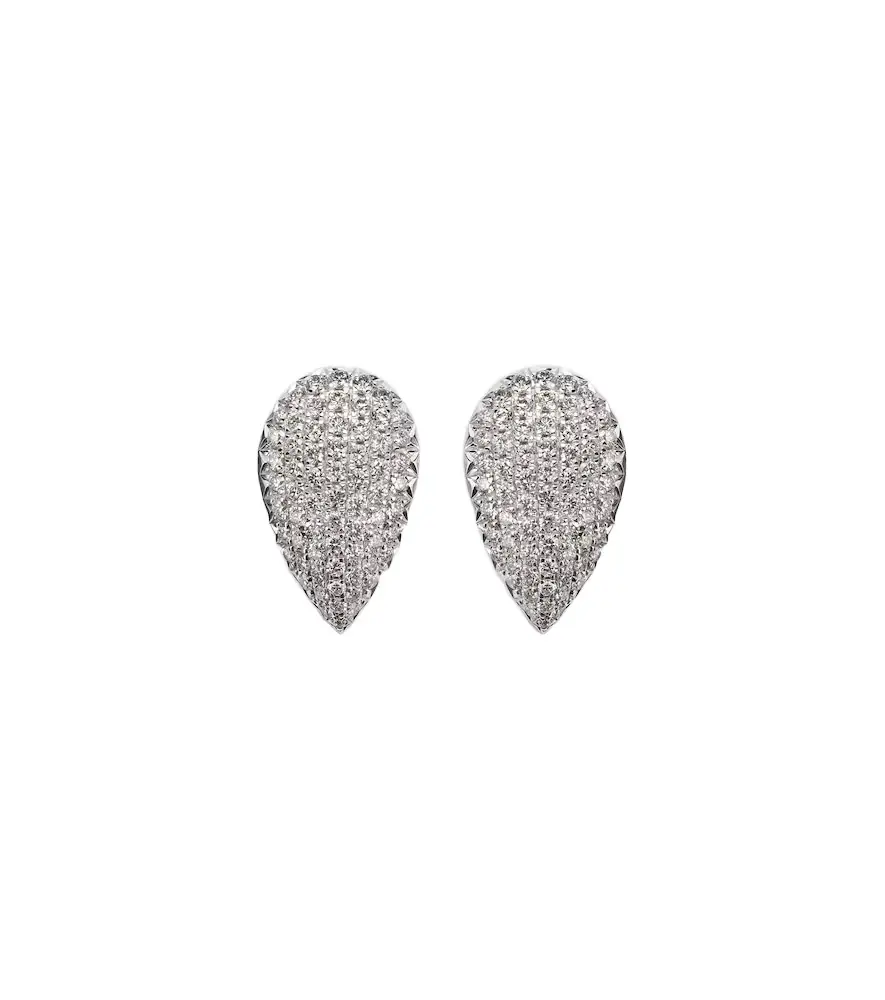 Suzanne Kalan 18kt white gold earrings with diamonds
