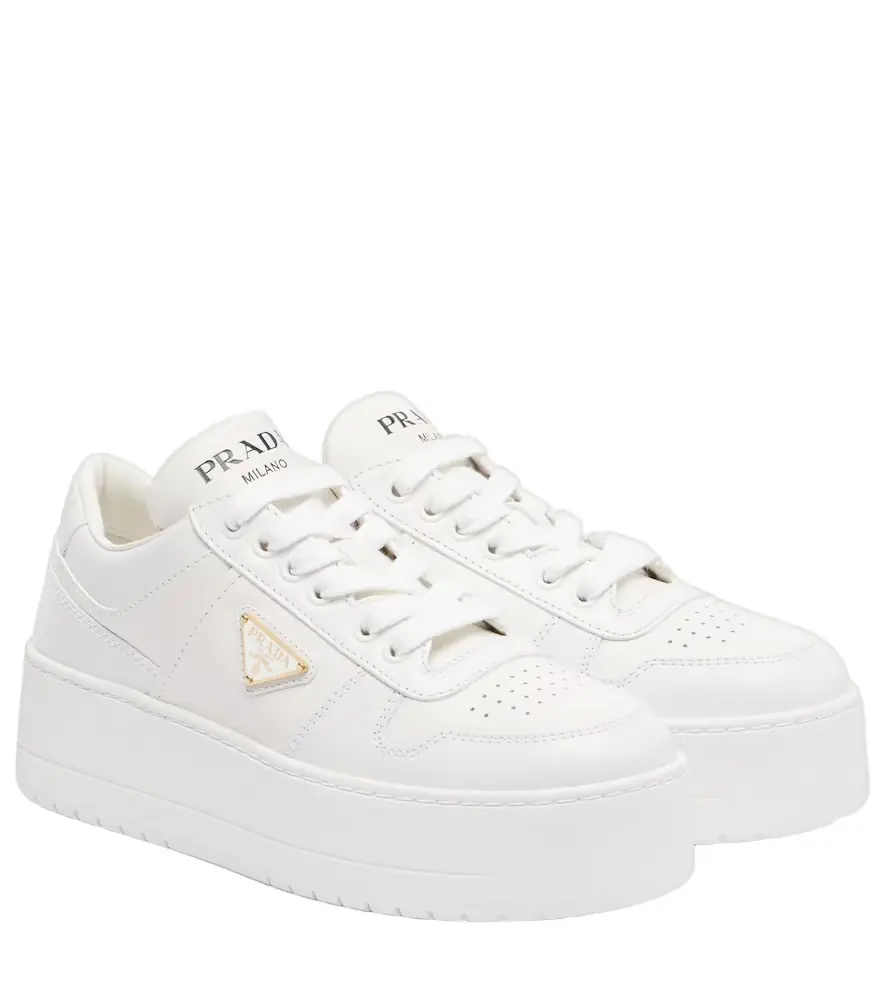 Prada Downtown Bold leather platform sneakers