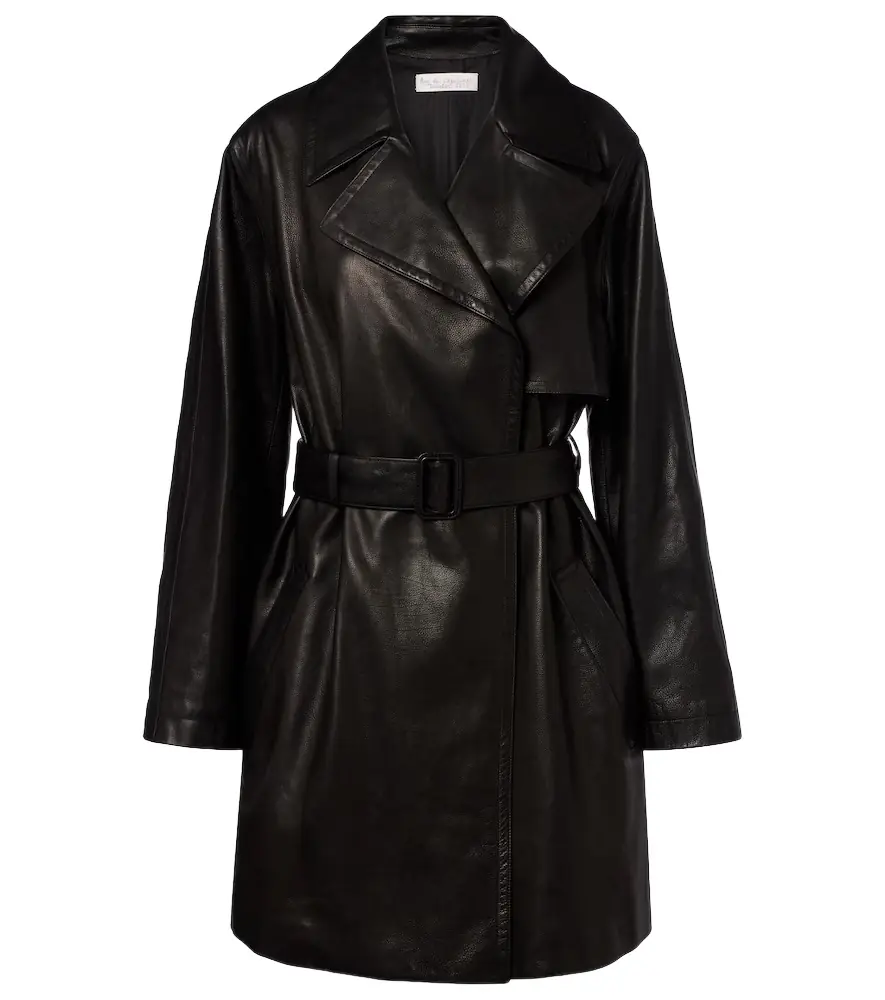 The Row Siempra leather coat