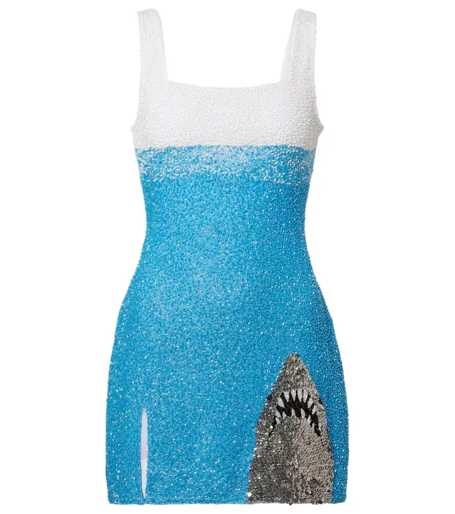 Staud Le Sable beaded minidress