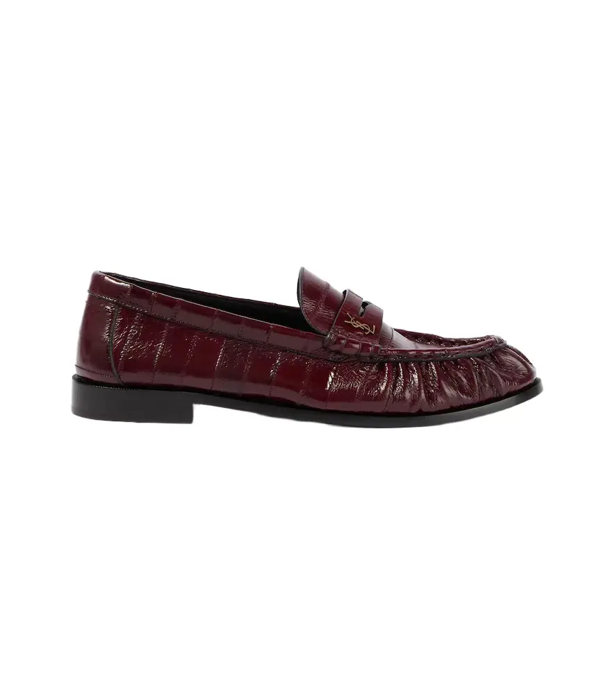 Saint Laurent Le Loafer eel leather penny loafers