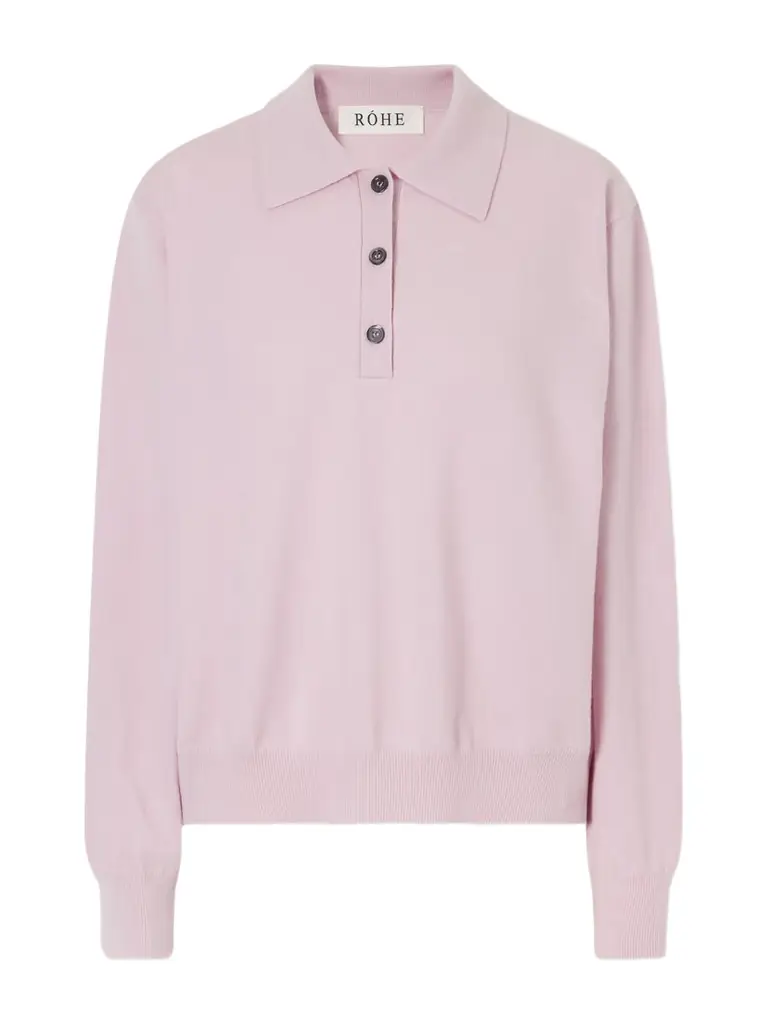 RÓHE Wool-blend Polo Sweater