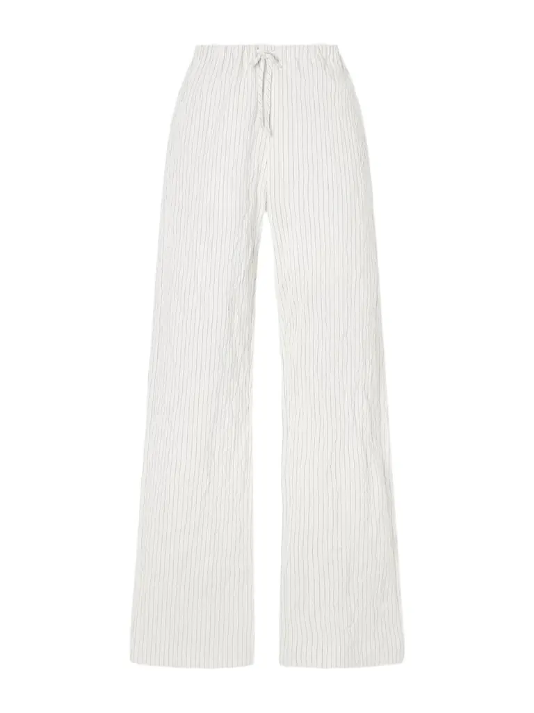 RÓHE Striped Crepon Wide-leg Pants