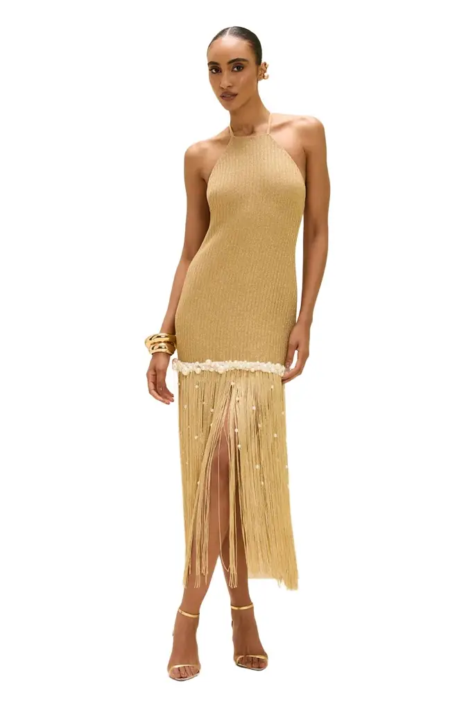 PatBo AUREA CROCHET MIDI DRESS