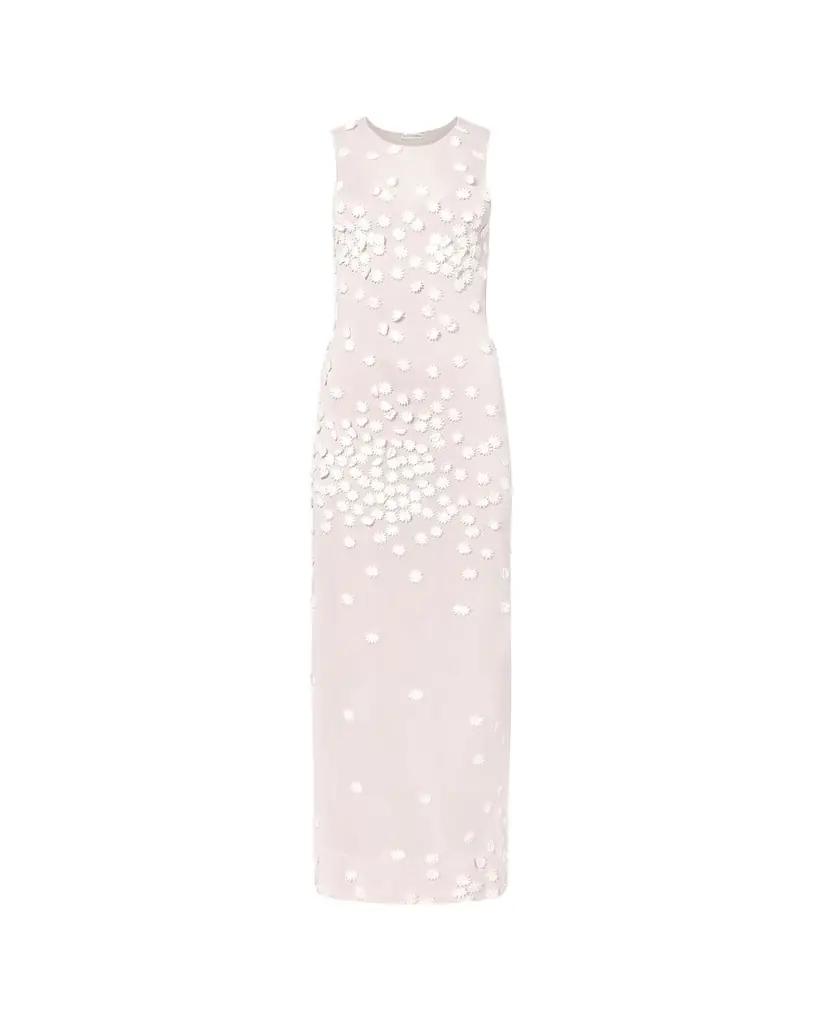 Altuzarra Nelly Degrade Flower Applique Mesh Maxi Dress