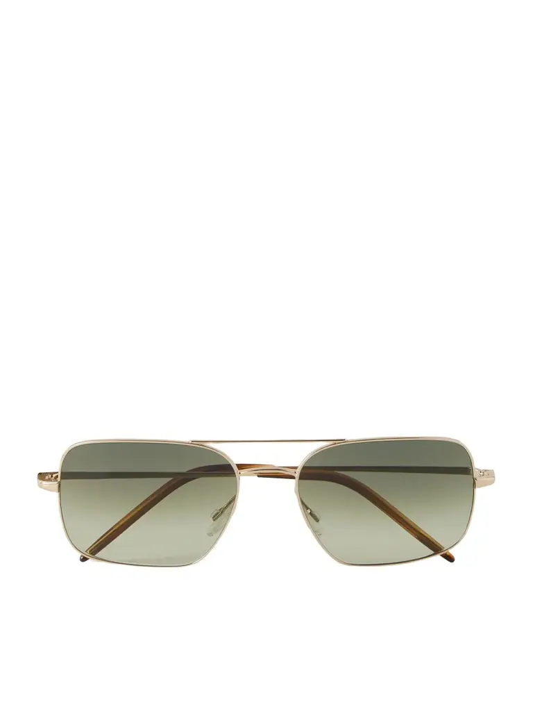 Victory II Aviator-Style Gold-Tone Sunglasses - Men