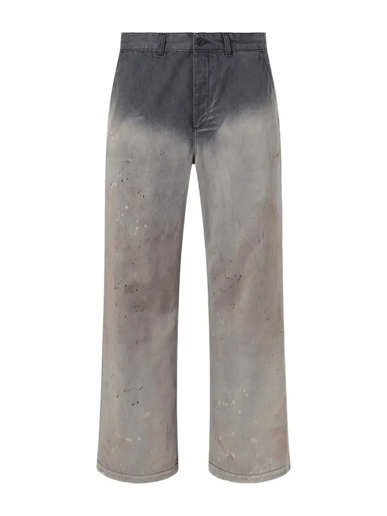 Our Legacy Rig Wide-Leg Paint-Splattered Jeans - Men