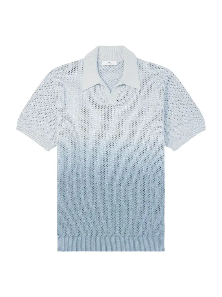 MR P. Open-Collar Knitted Organic Cotton Polo Shirt - Men