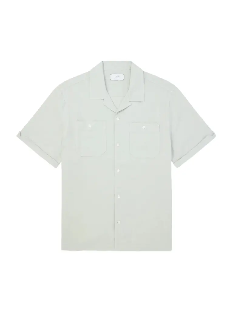 MR P. Convertible-Collar Garment-Dyed Linen Shirt - Men