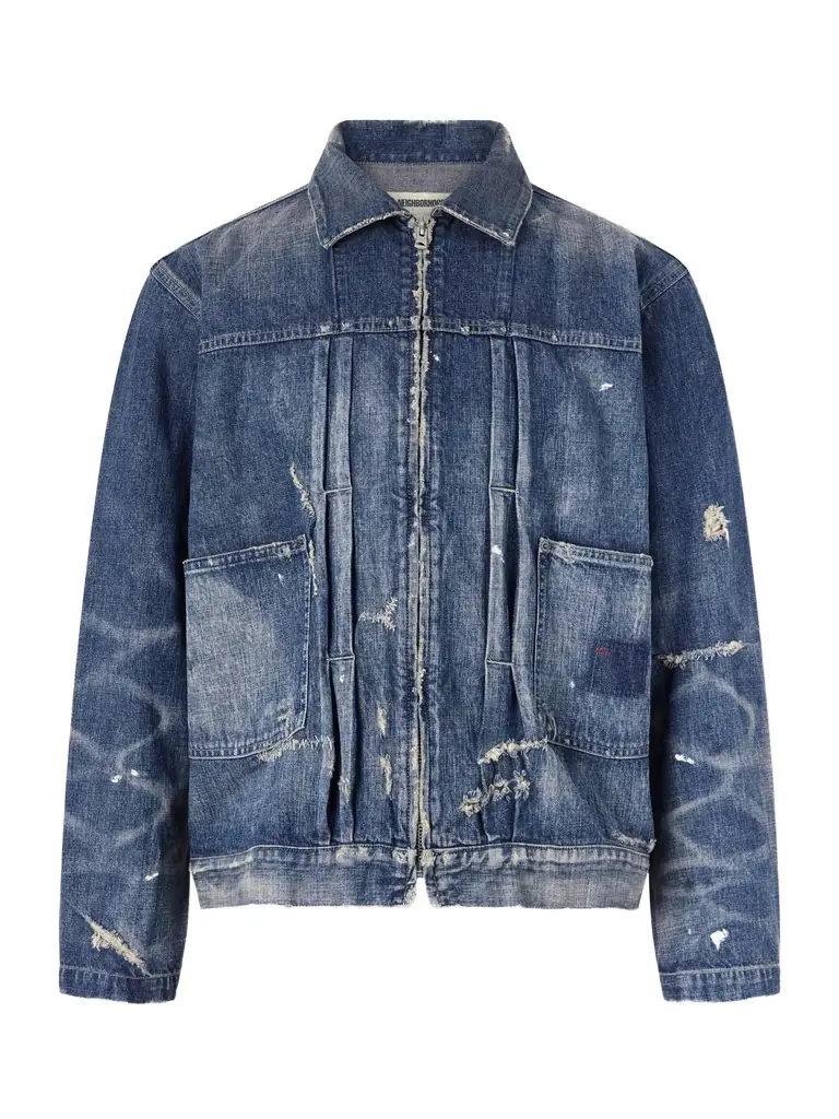 Neighborhood Distressed Denim Jacket - Men