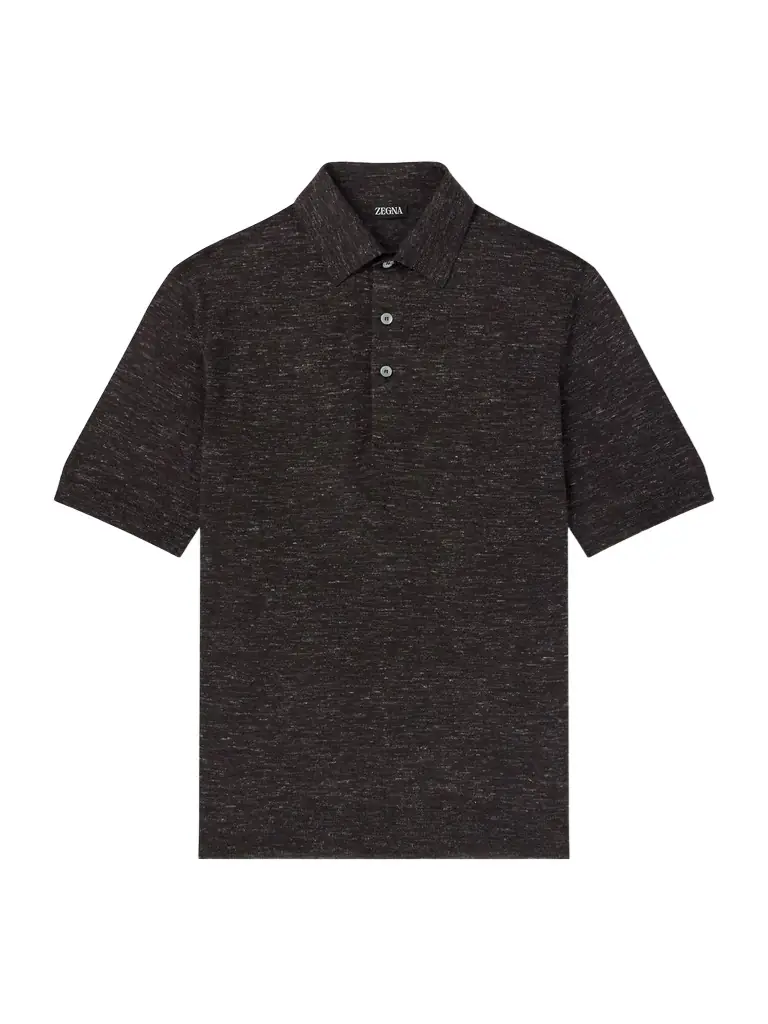 Zegna Silk, Cashmere and Linen-Blend Polo Shirt - Men