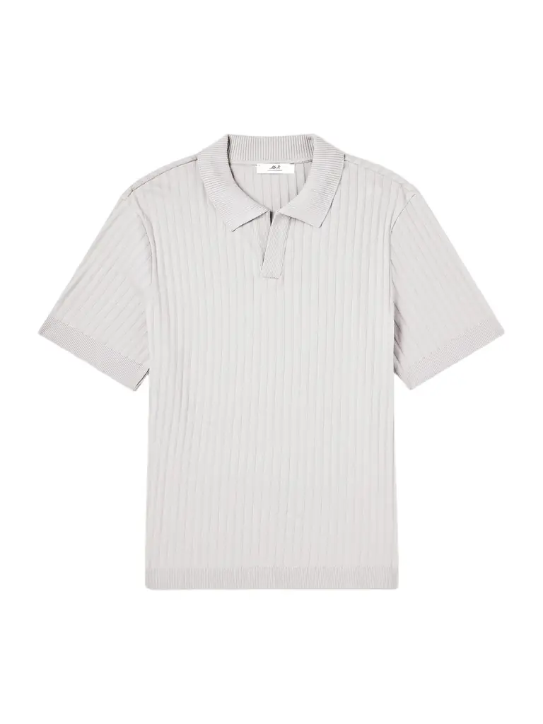 MR P. Knitted Cotton Polo Shirt - Men