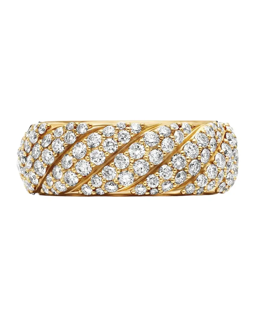 David Yurman 7.5mm Sculpted Cable Ring in 18K Gold