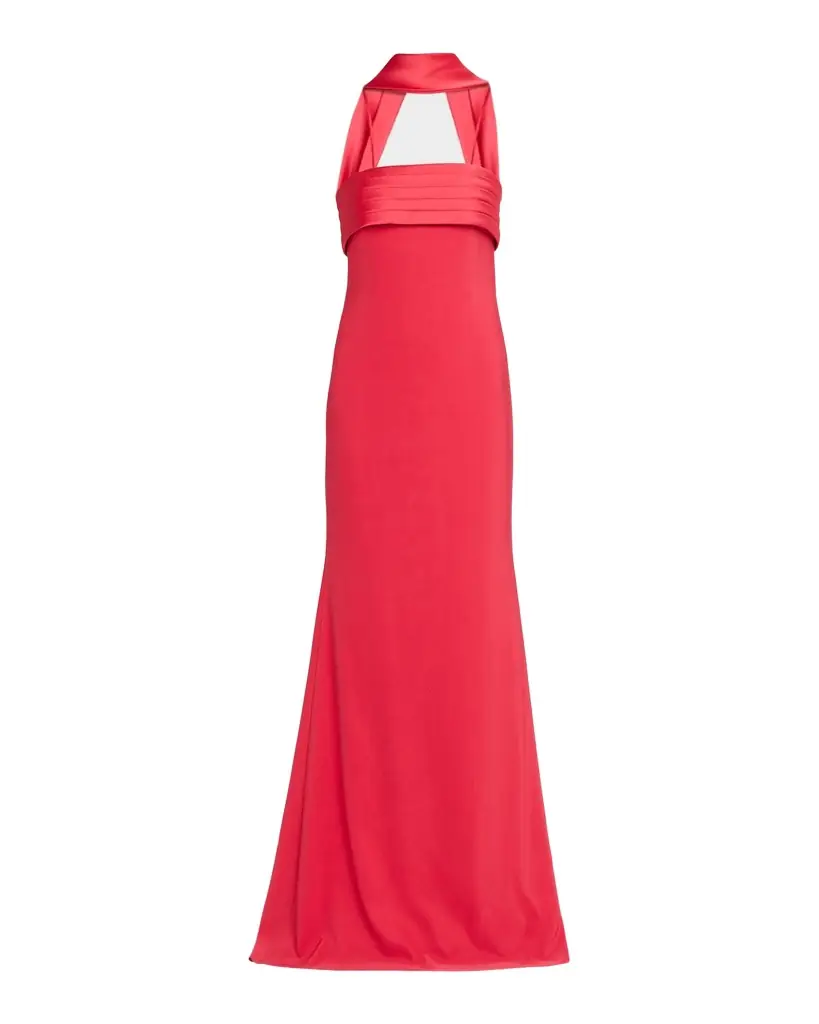 badgley mischka red strapless dress Badgley Mischka