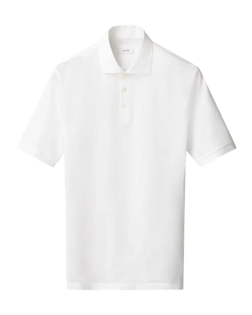 Eton Men 's Filo di Scozia Cotton Jaquard Polo Shirt