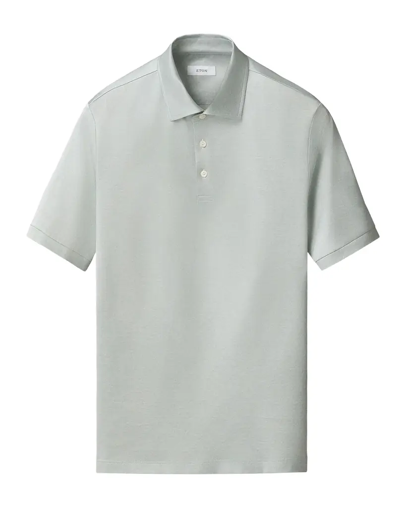 Eton Men 's Filo di Scozia Cotton Jaquard Polo Shirt