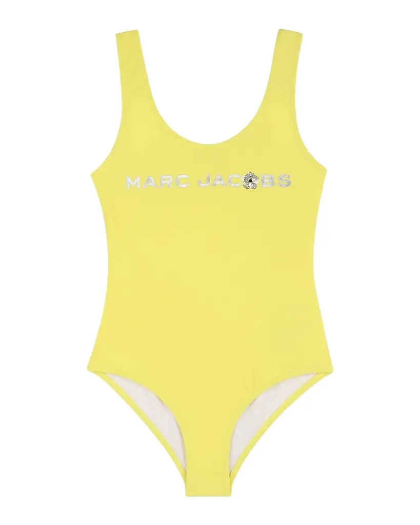 Marc Jacobs Girl 's Logo Cutout-Back One-Piece Swimsuit, Size 4-6